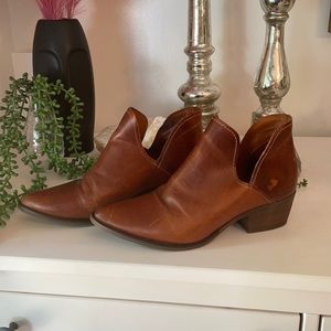 Leather Steve Madden Cognac Brown Booties Fall